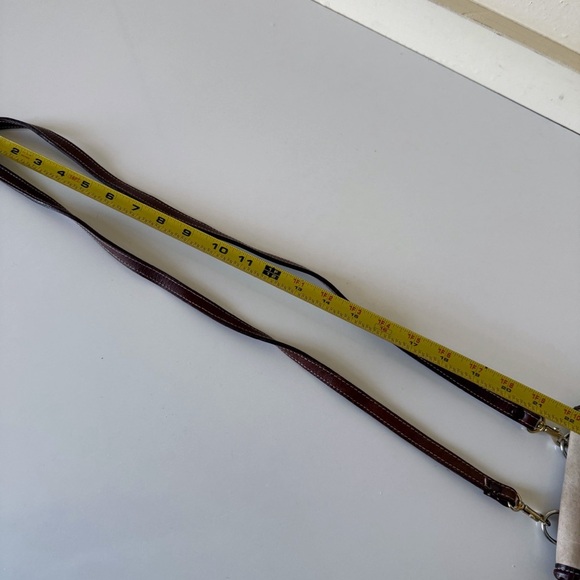 Tignanello Mini Crossbody Leather Purse Bag Handbag Classic Beige Brown - Picture 10 of 11